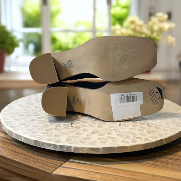 Free People Leather Sienna Ankle Boots Square Toe Block Heel Womens EU 38½ Black - Picture 9 of 11